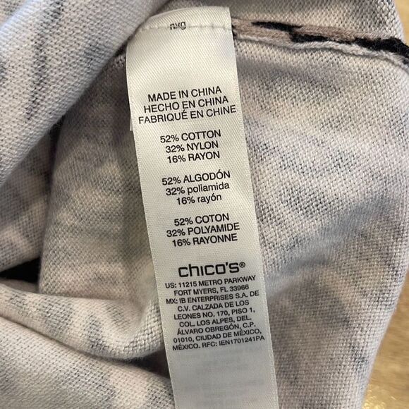 Chico's Womens Black Tan Japanese Leopard Classic Layering Shell Tank Size 2 NWT - Picture 5 of 5